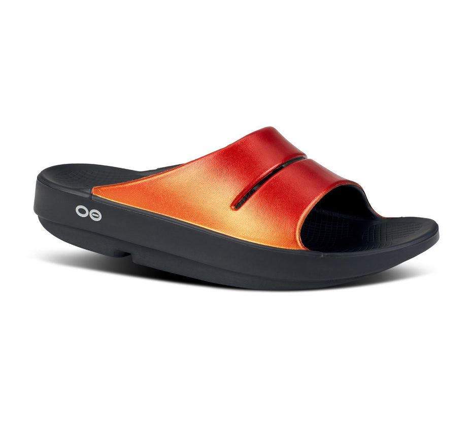 Oofos Women's Ooahh Luxe - Slide Orange ( HSGXM-6045 )